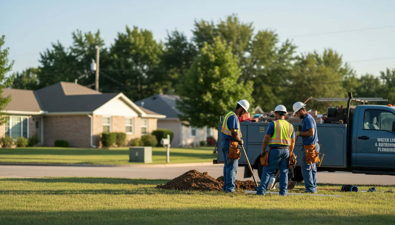 Residential water line and bathroom plumbing service in Oral, SD